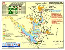 US Army Corps of Engineers Lake Belton Park Map